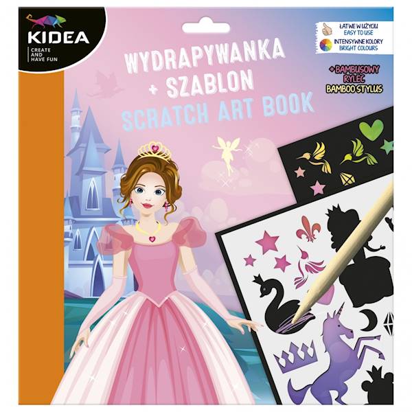 Wydrapywanka z szablonem Kidea Księżniczki