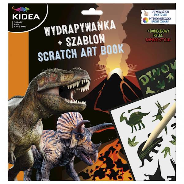 Kreatywna wydrapywanka Kidea Dinozaury