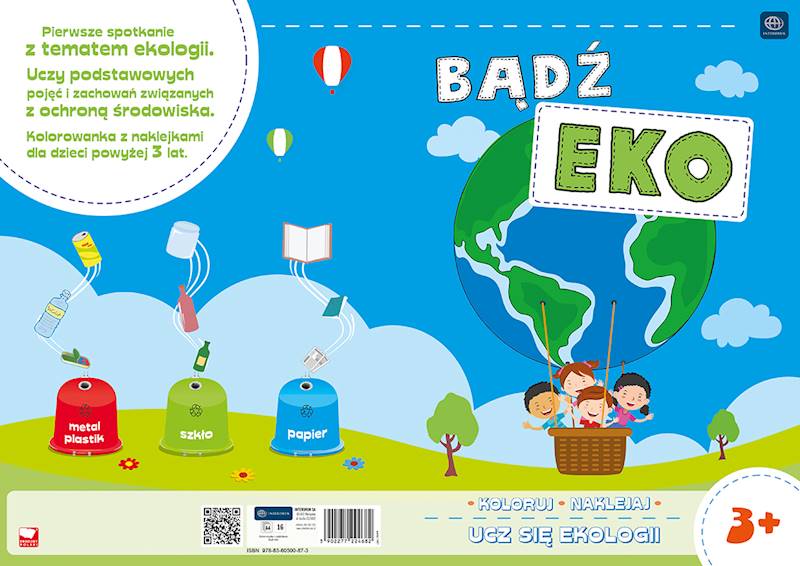 Kolorowanka z naklejkami: Bądź eko