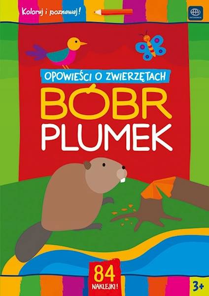 Kolorowanka z naklejkami: Bóbr Plumek