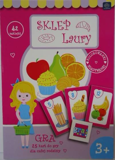 Kolorowanka z naklejkami: Sklep Laury