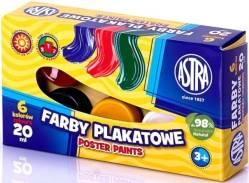 Farby plakatowe ASTRA 6 kolorów 20 ml