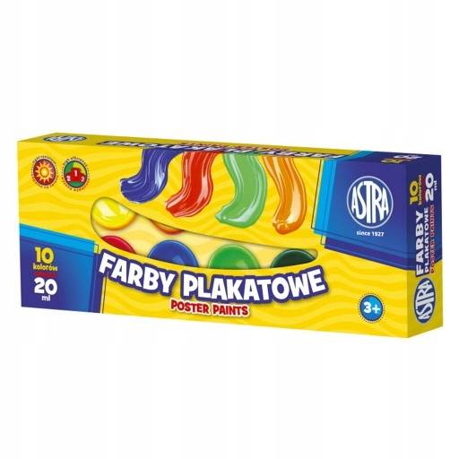 Farby plakatowe ASTRA 10 kolorów