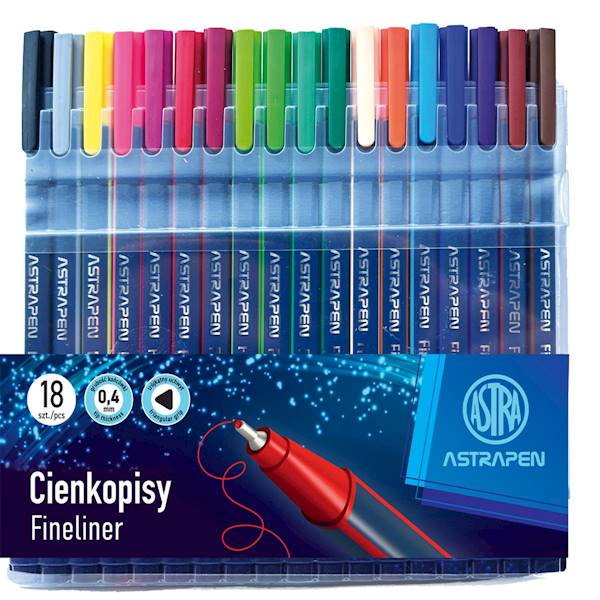Cienkopisy trójkątne 18 szt. Astrapen