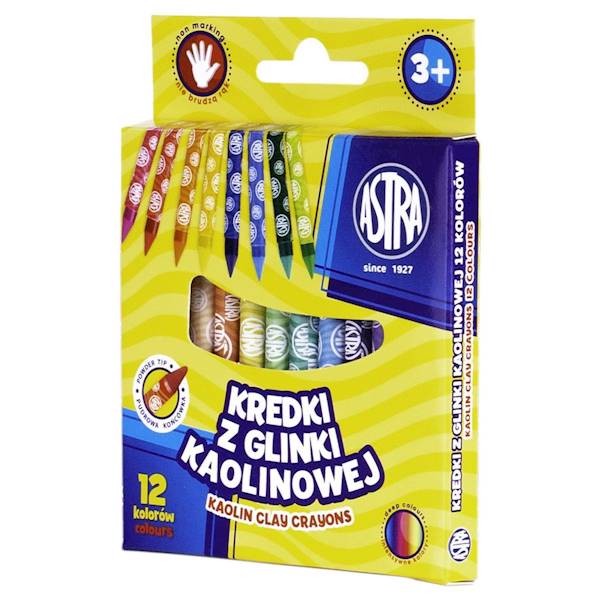 Kredki z gliny kaolinowej 12 kol. Astra