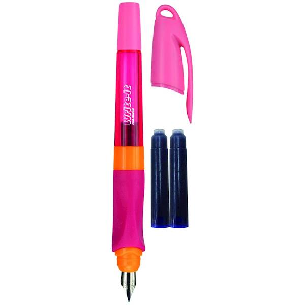 Pióro na naboje ergonomiczne różowe Flamingo