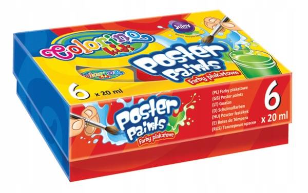 Farby plakatowe 6k COLORINO
