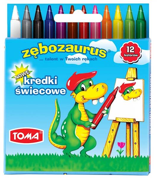 Kredki świecowe 12 kolorów TOMA