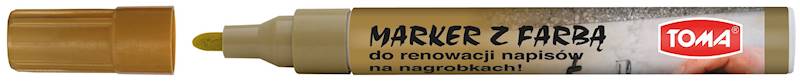 Marker z farbą do nagrobków TOMA złoty