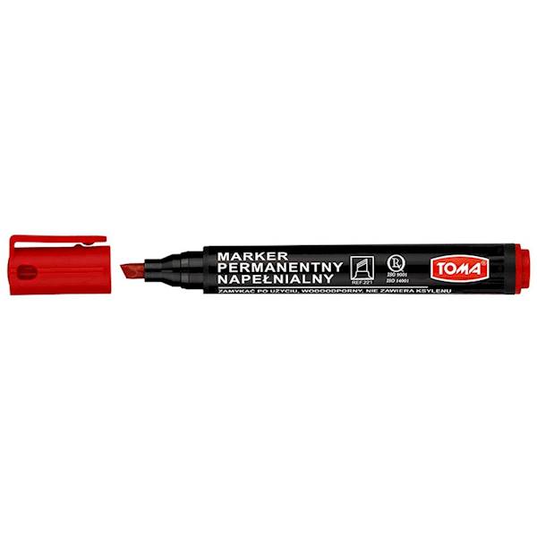 Marker permanentny TOMA TO-221 czerwony
