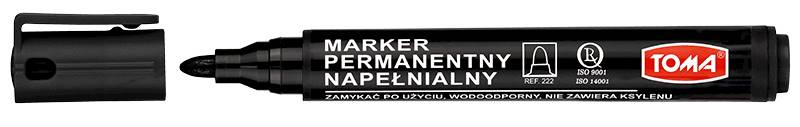 Marker permanentny TOMA TO-222 czarny 