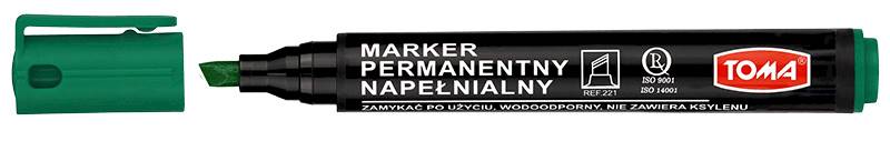 Marker permanentny TOMA TO-221 zielony