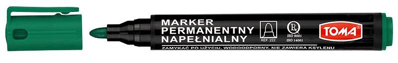 Marker permanentny TOMA TO-222 zielony
