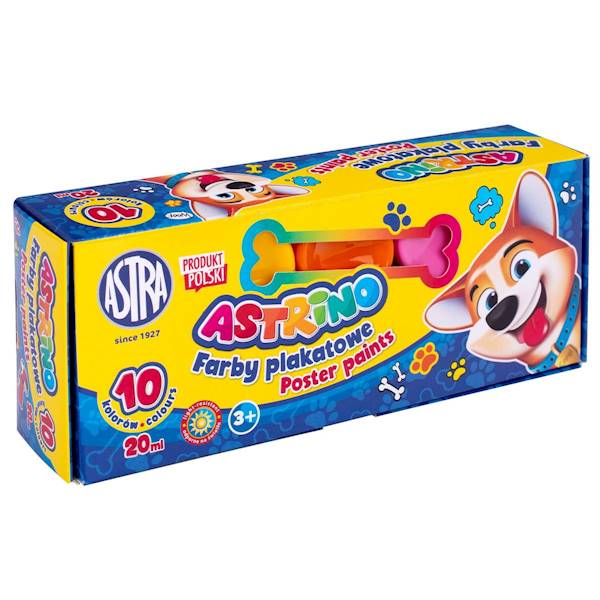 Farby plakatowe Astrino 10 kolorów - 20 ml
