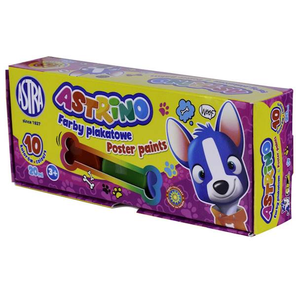 Farby plakatowe Astrino 10 kolorów - 20 ml