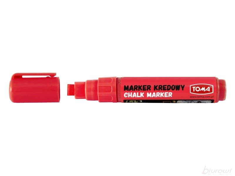 Marker kredowy TOMA TO-291 czerwony 8x5mm 8g tuszu