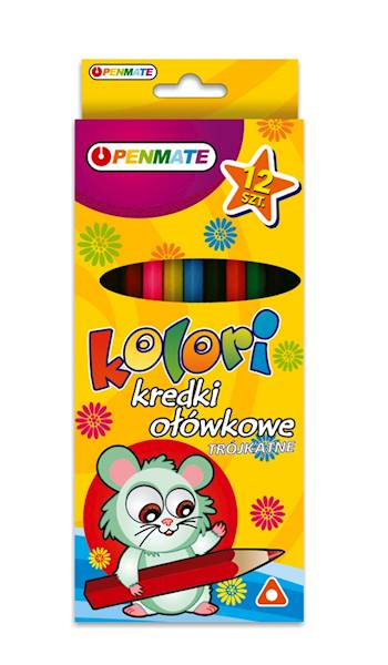 Kredki ołówkowe trójkątne 12k Kolori PENMATE