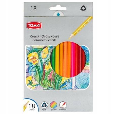 Kredki ołówkowe Toma 18 kol.