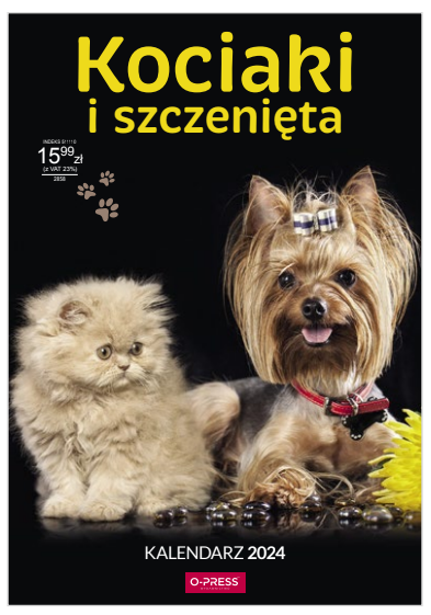 Kalendarz ścienny A3 Kocięta 