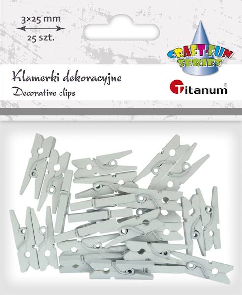 Klamerki dekoracyjne Titanum białe