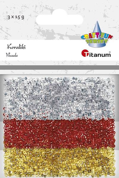 Koraliki Titanum Craft-Fun Series 3 kolory po 15g