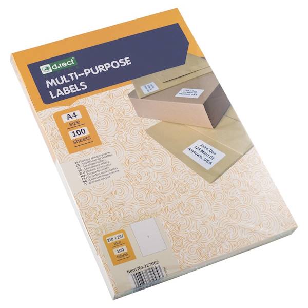 Etykiety samoprzylepne D.Rect A4 1 szt. A'100