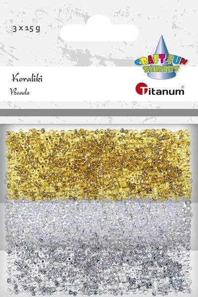 Koraliki Titanum 3 kolory po 15g