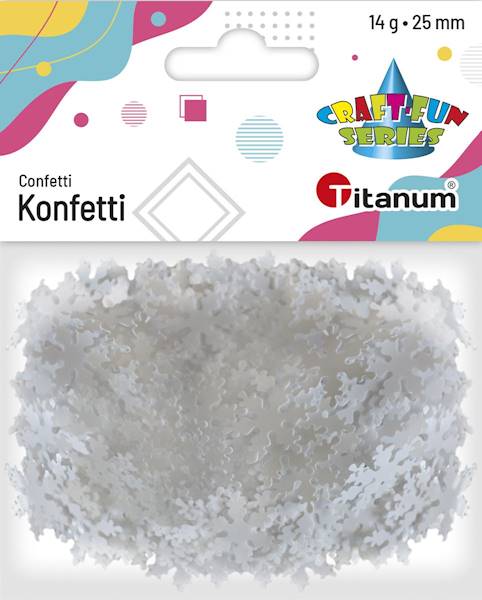 Konfetti Titanum płatki śniegu 25mm 14g