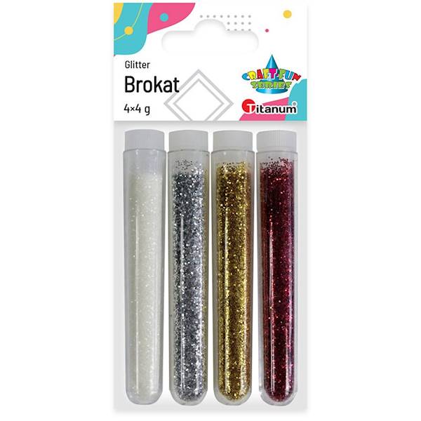 Brokat Titanum 4 kolory x 4g w fiolkach