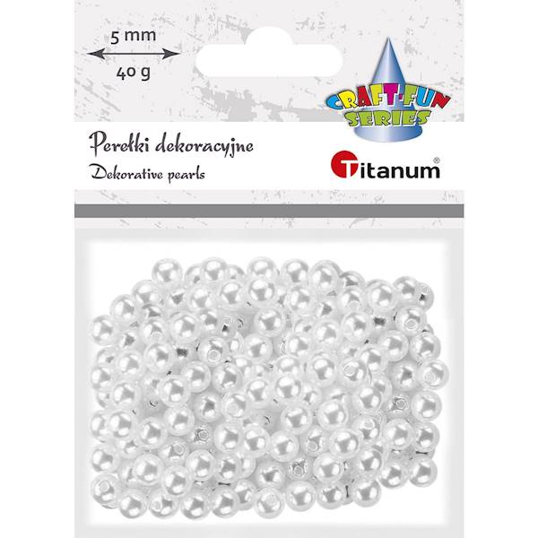 Perełki Titanum białe 5mm 40g