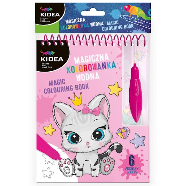 Magiczna kolorowanka wodna Kidea kotki