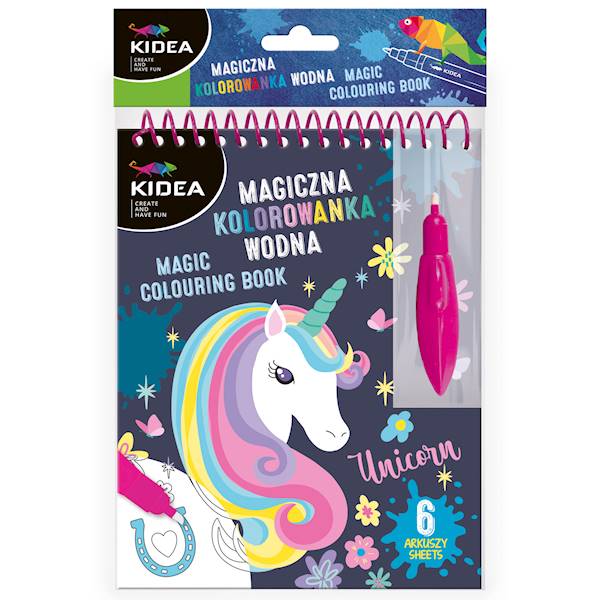 Magiczna kolorowanka wodna Kidea jednorożce