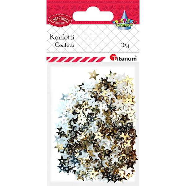 Konfetti Titanum Święta gwiazdki 10g 3 kolory
