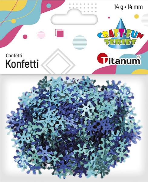Konfetti Titanum odcienie niebieskiego 14g x 14mm