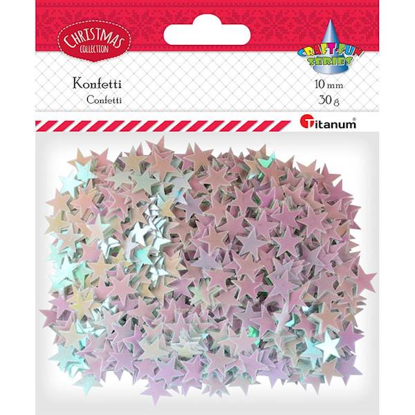 Konfetti Titanum gwiazdki perłowe 10mm 30g