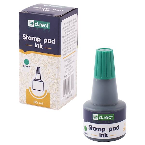 Tusz do pieczątek D.RECT zielony 30 ml