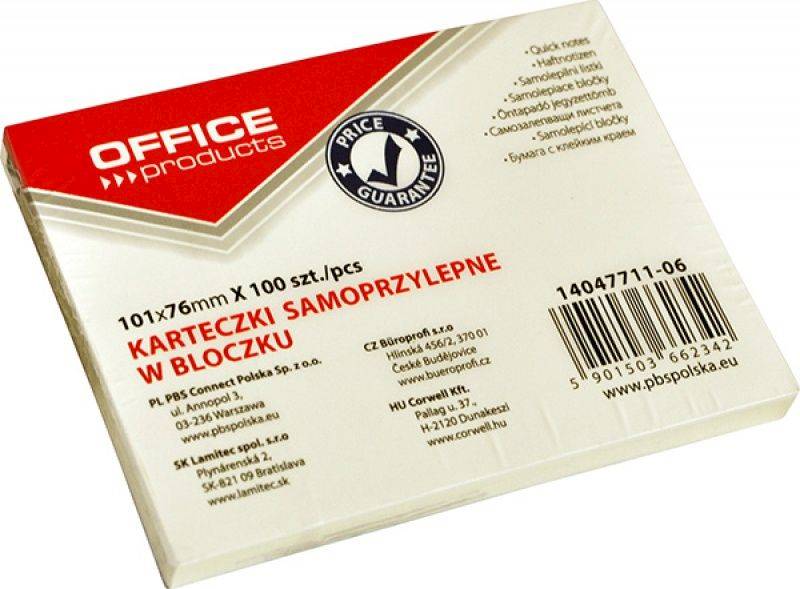 Notes samoprzylepny Office 101x76mm 100k