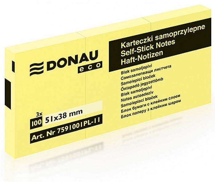 Bloczek samoprzylepny Donau 51x38mm 100k
