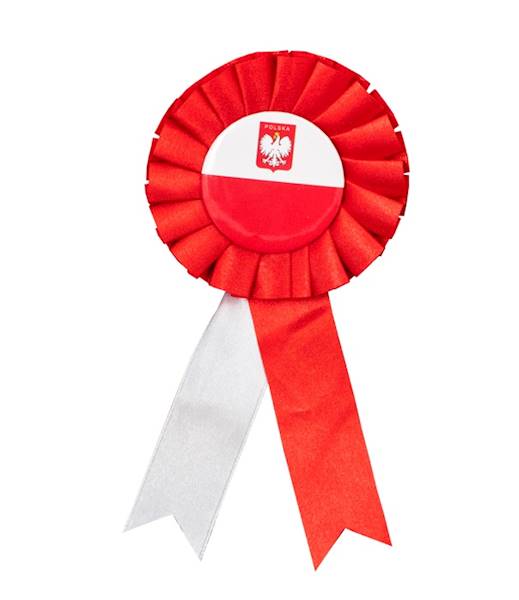 Kotylion narodowy Godan biało-czerwony