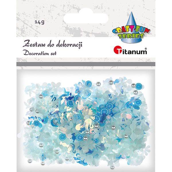 Zestaw do dekoracji Titanum 14g niebieski
