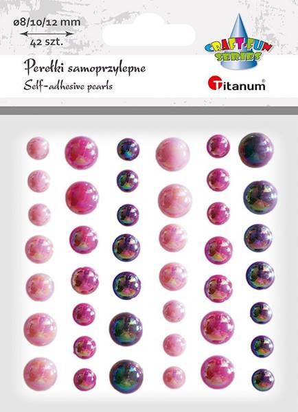 Kryształki samoprzylepne Titanum różowe 42 szt.