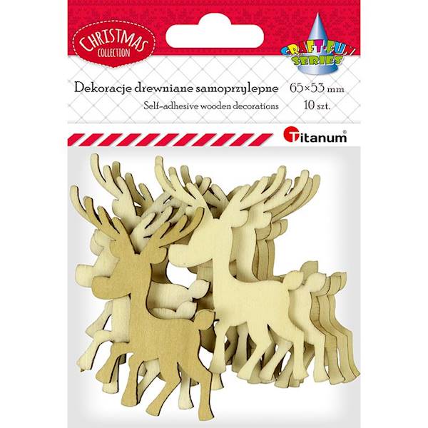 Dekoracje drewniane samoprzylepne Titanum święta