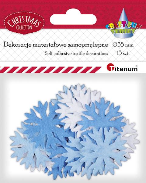 Dekoracje materiałowe samoprzylepne Titanum święta