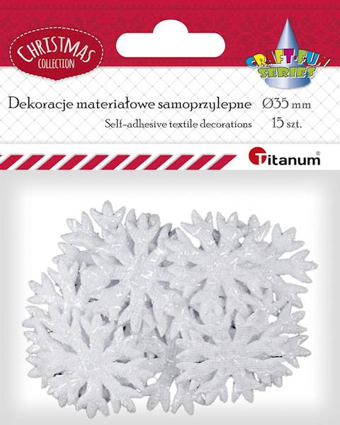Dekoracje materiałowe samoprzylepne Titanum święta