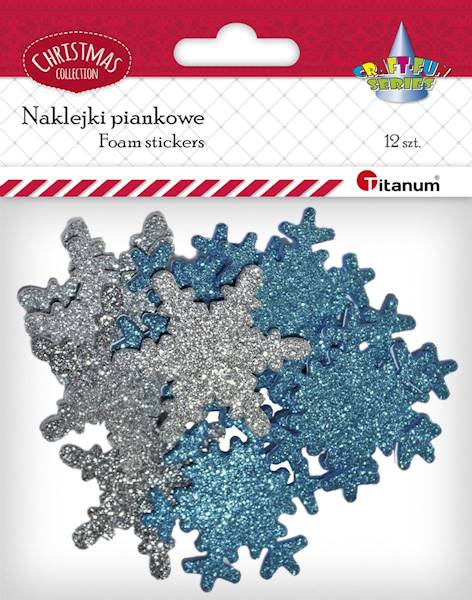 Naklejki piankowe Titanum święta płatki śniegu