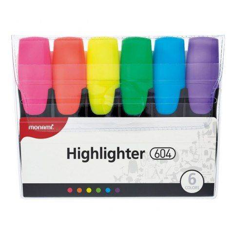 Zakreślacze Monami fluorescencyjne 6 kol.