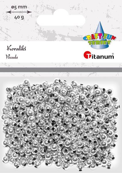 Koraliki Titanum srebrne 40g 