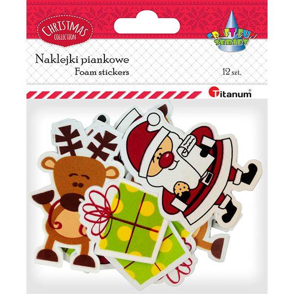 Naklejki piankowe Titanum 12 szt.
