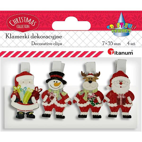 Klamerki dekoracyjne Titanum 7x35mm 4 szt.