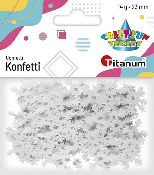 Konfetti Titanum płatki śniegu 23 mm